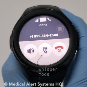 Bay Alarm Medical SOS Smartwatch Icons Whisper Mode, End Call, Volume Change