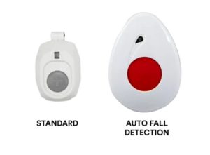 Bay Alarm Medical Fall Detection and Regular button size comparison