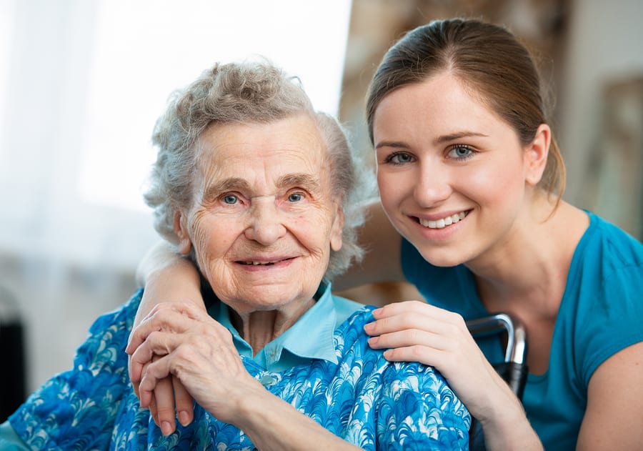 Senior patient with loved one