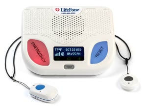 Lifefone cellular medical alert with fall alert button