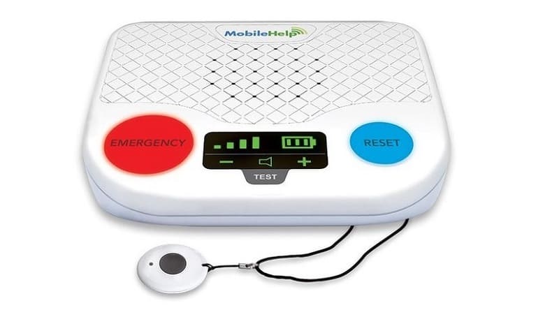 mobile help classic medical alert system with fall alert buttons