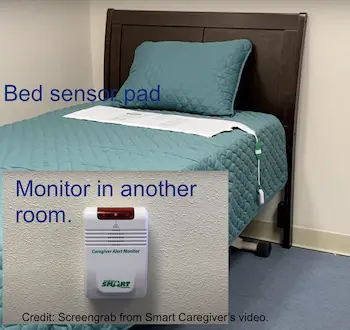 Smart Caregiver Wireless Cordfree Bed Alarm