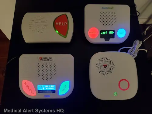 In-home medical alert base units from Medical Alert Systems HQ test lab.