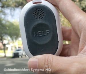 Bay Alarm Medical GPS on-the-go demo outdoors