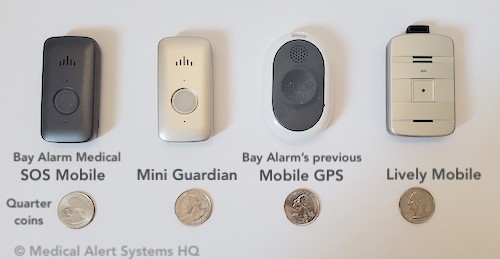 Bay Alarm Medical SOS Mobile Mini Guardian Lively Mobile Devices side-by-side comparison